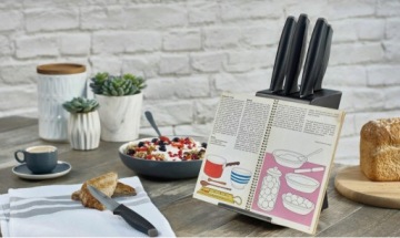 Набор Набор из 5 кухонных ножей в черном блоке