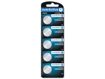 5x bateria litowa mini everActive CR2025
