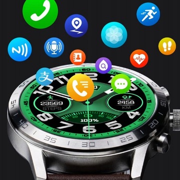 SMARTWATCH WATCH ПОЛЬСКОЕ МЕНЮ PL SPORT TALKS SMART WATCH МУЖСКОЙ ЧСС ПУЛЬСА