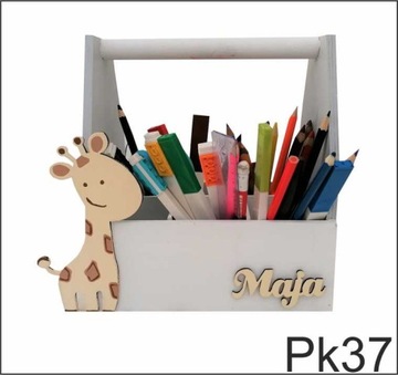 Органайзер, подставка для мелков, 100% ДЕРЕВО, имя