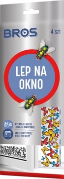 BROS LEP PUŁAPKA NA OKNO NA MUSZKI OWOCÓWKI 4szt