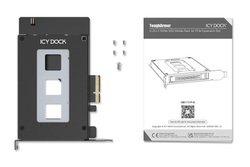 ICY DOCK 2,5-дюймовый твердотельный накопитель NVMe U.2/U.3 с корпусом PCIe 4.0 x4 для слота расширения
