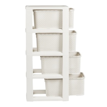 КНИЖНЫЙ ШКАФ, ШКАФ, СУНДУК, ПОЛКА С 4 КОРЗИНАМИ, РОТАН БРАНК