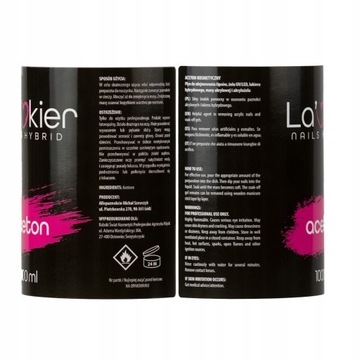 La'Kier 2x1000ml Очиститель, диспенсер для ватных тампонов с ацетоном