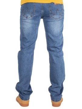 Spodnie męskie jeans W:42 112 CM L:32 granat