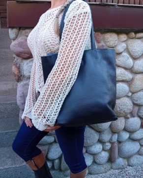 Кожаная сумка-шоппер из натуральной кожи Vera Pelle