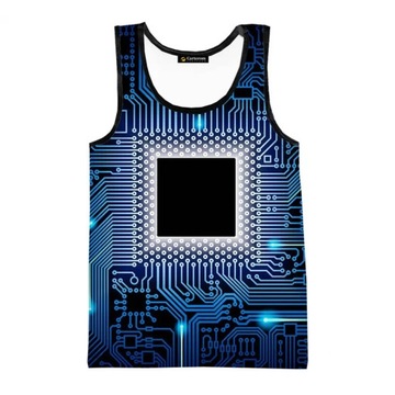Koszulka bez rękawów Fashion Electronic Chip