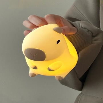КАПИБАРА НОЧНАЯ ЛАМПА СИЛИКОНОВАЯ USB LED СЕНСОРНАЯ ЛАМПА ДЕКОР СПАЛЬНИ ПОДАРОК