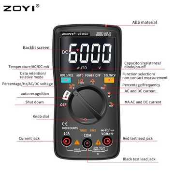 Стандартный цифровой мультиметр ZT-102A ZOYI ZT