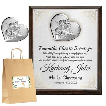 PAMIĄTKA CHRZTU ŚWIĘTEGO OBRAZEK PREZENT NA CHRZEST TORBA PREZENTOWA GRATIS