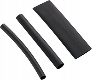 НАБОР ТЕРМОУСАДОЧНЫХ ТРУБОК, ЧЕРНЫЕ, 100 ШТ.