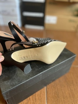 Skórzane czółenka Pinko Basilico Slingback Raso 38