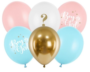 BALONY BOY OR GIRL MIX 6 SZT BABY SHOWER