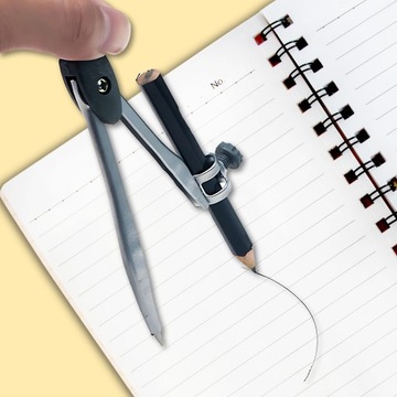 Геометрический металлический металлический кирпичный набор школьного компаса с карандашом для обучения