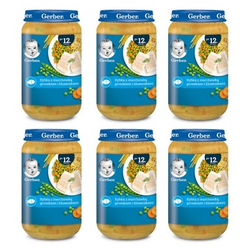 GERBER obiadek rybka z marchewką 6x250g