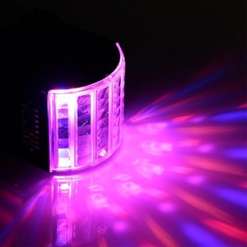 LED Mini KTV Bar Kolorowe Obrotowe Światło Czarne