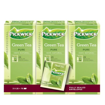 Herbata ekspresowa zielona Pickwick 75 kopert Green Tea Pure