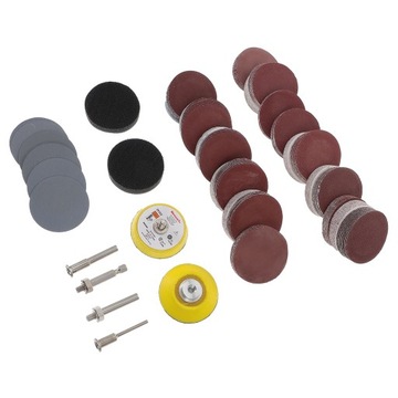 НАБОР ШЛИФОВАЛЬНЫХ ДИСКОВ КРУГЛЫЕ ПОСАДКИ С КРЮЧКОМ НАШЛИЧНОЙ БУМАГОЙ