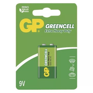 GP Greencell Bateria Cynkowo Węglowa 9V 1 Sztuka