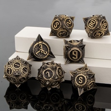 НАБОР «УТРЕННЯЯ ЗВЕЗДА» ИЗ 7 МЕТАЛЛИЧЕСКИХ КУБИКОВ ДЛЯ РПГ