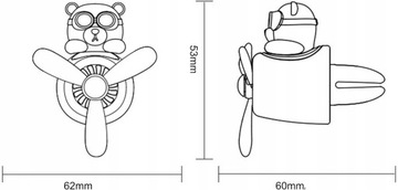 Крутой освежитель BEAR FRESHENER для дефлекторов автомобиля, самолета с пропеллером ХИТ!
