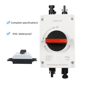 Главный выключатель поверхностного монтажа постоянного тока 32 А для питания фотоэлектрических панелей напряжением 1000 В