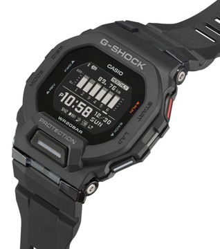 Czarny zegarek męski na pasku Casio G-Shock GBD-200 Krokomierz Bluetooth