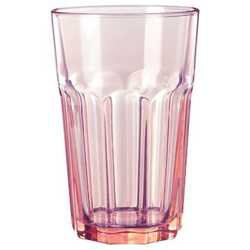 SZKLANKA POKAL GRUBE SZKŁO RÓŻOWE 350ml IKEA