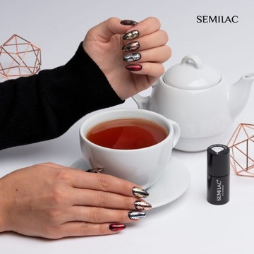 SEMILAC Folia transferowa do paznokci 01 Silver srebrna foil
