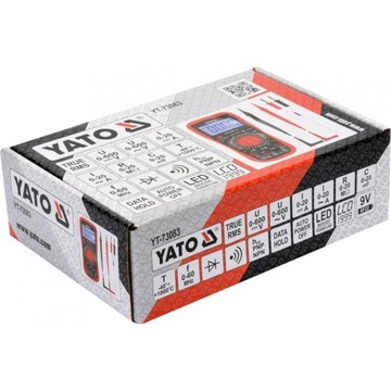 Multimetr True RMS YATO YT-73083 temp hold podśw