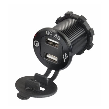 ŁADOWARKA SAMOCHODOWA DO AUTA DO ZABUDOWY USB QC 3.0 12V 24V WOLTOMIERZ