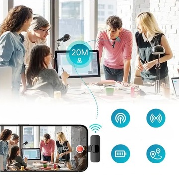 БЕСПРОВОДНОЙ МИКРОФОН IPHONE BLUETOOTH USB C ДЛЯ ТЕЛЕФОНА Android