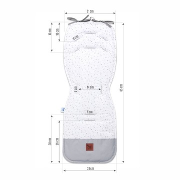 Двусторонний вкладыш в коляску Magic Space с бархатными джинсами