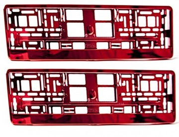 2X RAMKA TABLICY REJESTRACYJNEJ CZEROWANA POŁYSK!