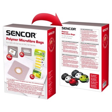 Worki Do odkurzacza Sencor SVC45/52 10szt + Zapach