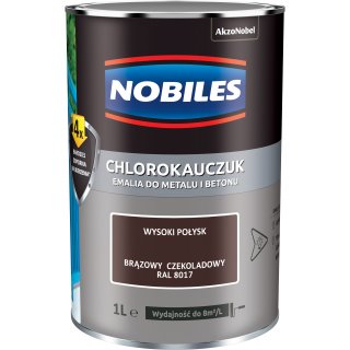 FARBA CHLOROKAUCZUK NOBILES BRĄZ CZEK.RAL8017 1L