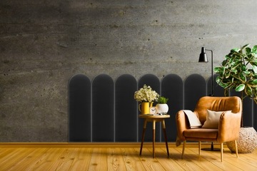 Мягкие стеновые панели велюр FENCE 20x60 Цвет ГРАФИТ