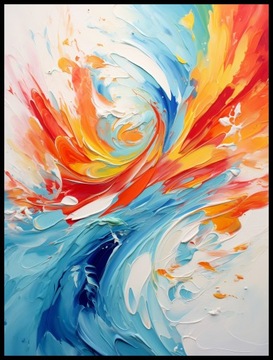 Plakat Obraz Pastelowa Abstrakcja 30x40cm Premium