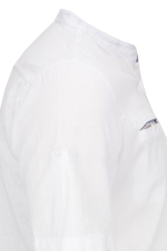 РУБАШКА МУЖСКАЯ ЛЬНЯНАЯ, ОДНЯЯ КОЛЛЕКЦИЯ, БЕЛАЯ: 3XL