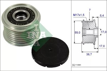 ALTERNÁTOR - SPOJKA JEDNOSMĚR SCHAEFFLER INA 535 0239 10