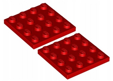 Lego 3031 Płytka Red 4 szt czerwona