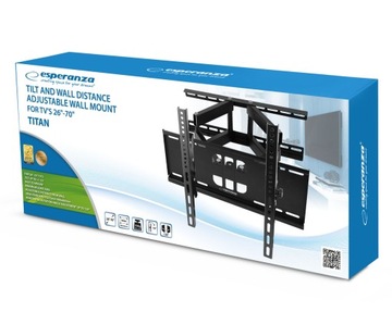КРЕПЛЕНИЕ ДЛЯ ТВ РЕГУЛИРУЕМАЯ ВЕШАЛКА ДЛЯ ТВ 16-70 ДЮЙМОВ 55 кг VESA MAX 400x400