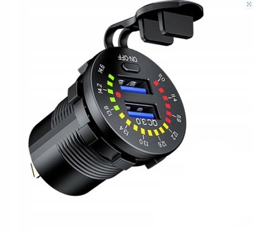 USB WC 3.0 woltomierz cyfrowy LED miernik skala