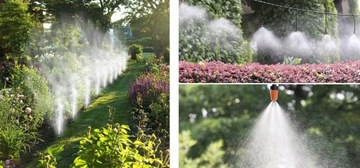ДОЖДЕВАЯ ВОДНАЯ ЗАВЕСА ТУМАННЫЙ ШЛАНГ СИСТЕМА ОРОШЕНИЯ САДОВЫЙ НАБОР 10м