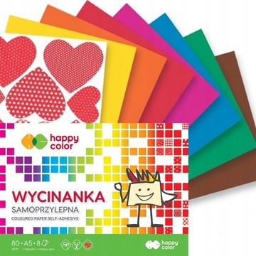 HAPPY COLOR BLOK PAPIERÓW SAMOPRZ. WYCINANKA A5