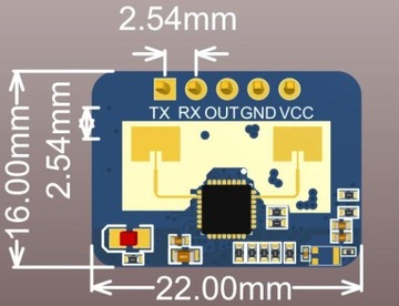 HLK-LD2410C Датчик присутствия BLE/UART, 24 ГГц, «умный дом»
