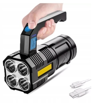 МОЩНЫЙ АККУМУЛЯТОРНЫЙ ФОНАРЬ, ФАРА, СВЕТОДИОДНЫЙ ПОИСК