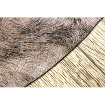 Ковер Искусственная Кожа Коровы черно-коричневый 100х150