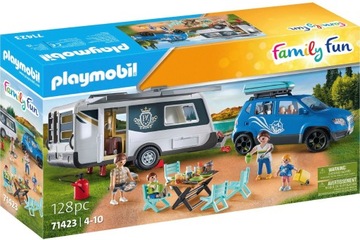 PLAYMOBIL Samochód z przyczepą kempingową 71423 FAMILY FUN