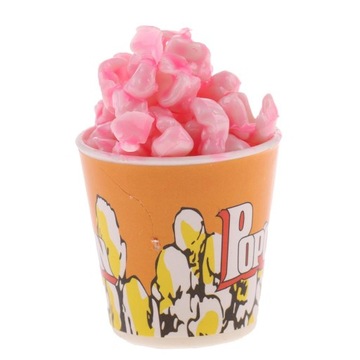 Figurka w skali 1:6 Akcesoria dla lalek Wiadro popcornu Model żywności Różo